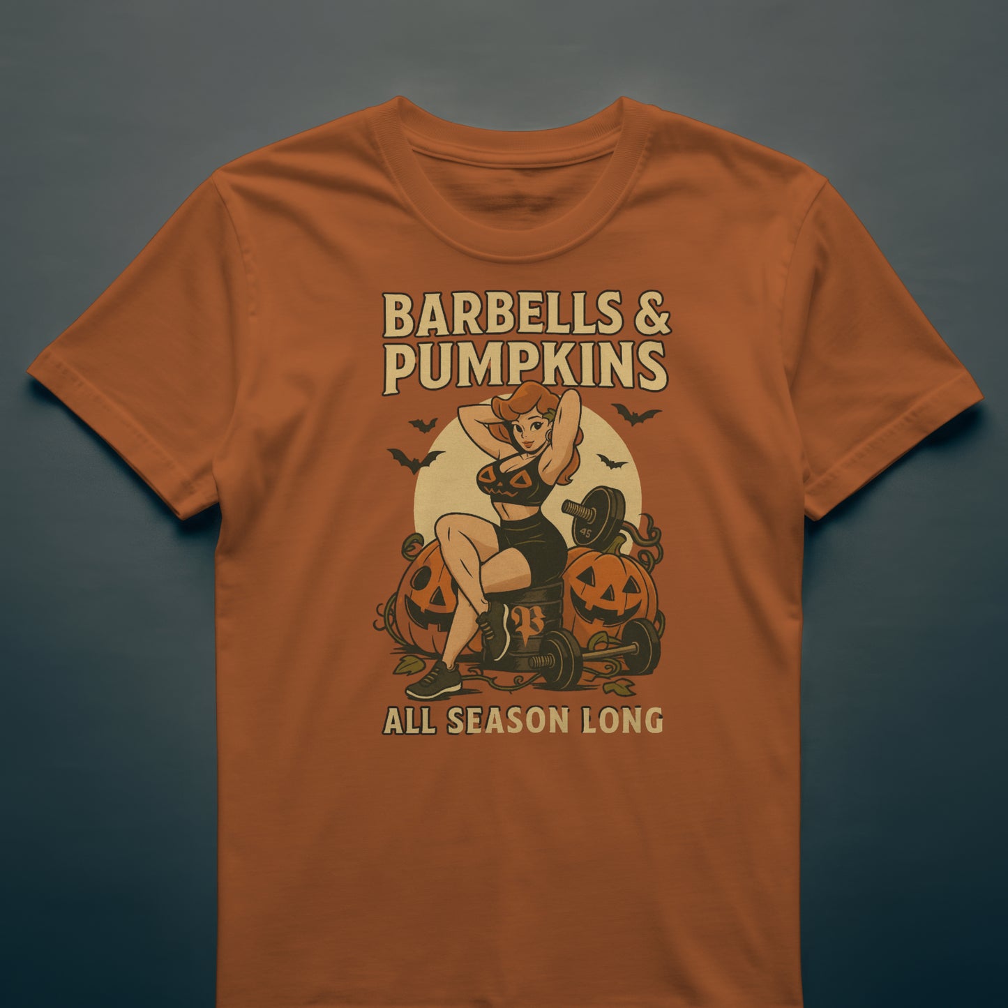 Barbell and Pumpkins Tee